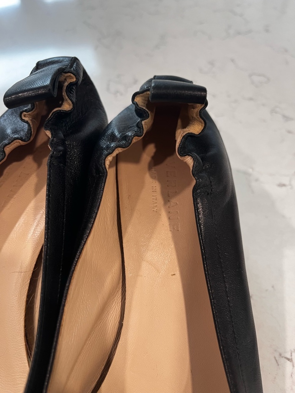 Everlane The Day Heel Black Leather Size 9.5 - Picture 12 of 13